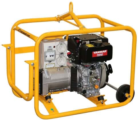Crommelins Generator 3.8kW Yanmar Diesel Hirepack Crommelins Diesel Generators