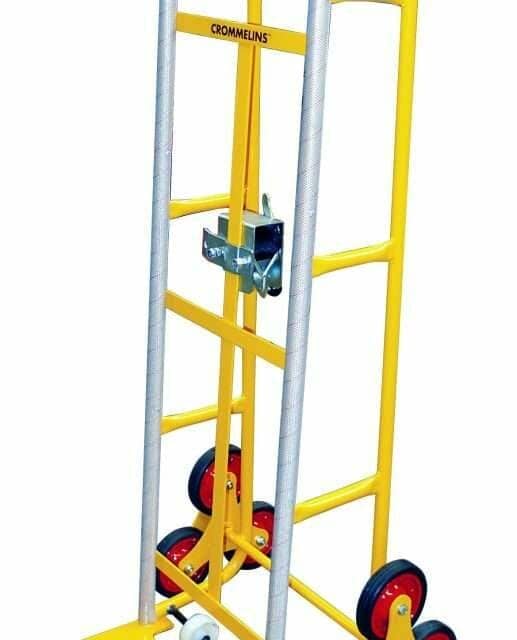 This Crommelins Stair Climbing Trolley is a general-purpose trolley with the added functionality of being able to climb stairs as a result of its heavy-duty tri-shaped wheels and arrangement.