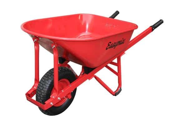 RED W/BARROW WITH STEEL TRAY WIDE PNEUMATIC WHEEL
