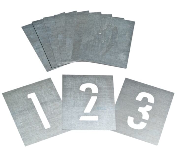 Zinc Stencil 0-9 25mm