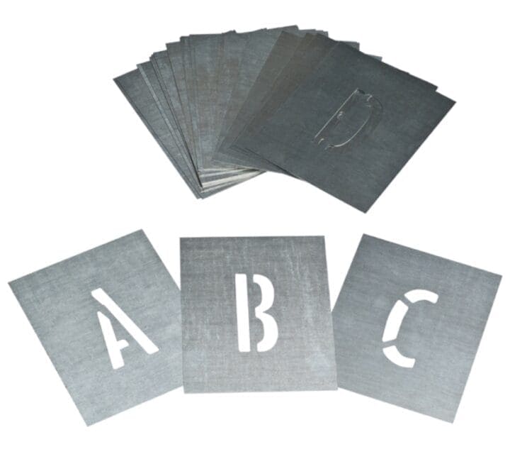 Zinc Stencil A-Z 125mm