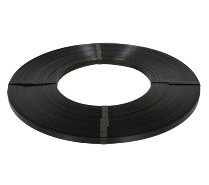 Steel Strap 32x250x0.8 Black HT RIB 45kg 10/Skd ID406 OD630 Face/64 Break/2380KG MPA/23325