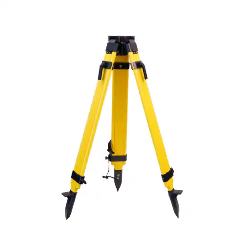 YELLOW WOODEN LASER LEVEL TRIPOD-2