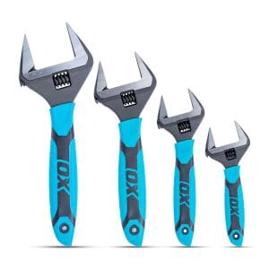Plumbing Tools OX Pro Ultra Wide Jaw Adjustable Wrench Bunbury Machinery