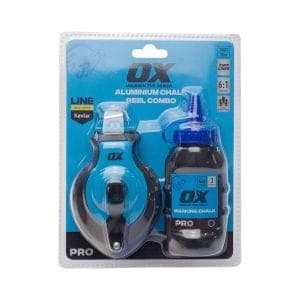 Measuring & Layout Tools OX Pro Aluminium Kevlar® Chalk Line Reel and Refill Bunbury Machinery