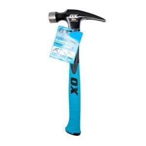 Striking & Demolition Tools 20oz Straight Claw Fiberglass Trade Hammer Bunbury Machinery