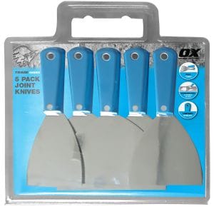 Rendering & Plastering Tools OX 5 Pack Joint Knives - 3"