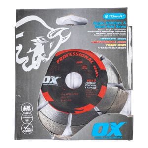 OX Pro Zebra Abrasive Segmented Diamond Blade Angle Grinder & Demolition Saw Blades available at bunbury machinery