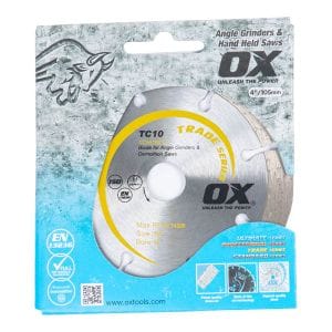 OX Concrete and General Purpose Diamond Blade Angle Grinder & Demolition Saw Blades available at bunbury machinery