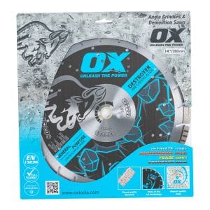 OX Ultimate Destroyer Hire & Rental Diamond Blade Angle Grinder & Demolition Saw Blades available at bunbury machinery