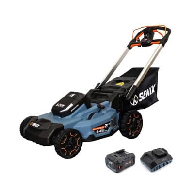 Senix X6 60V Brushless 53cm (21") Self-Propelled Lawn Mower Kit 60V Battery Lawn Mower for sale at Bunbury Machinery